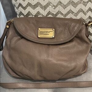 Marc Jacobs Taupe Leather Crossbody Bag